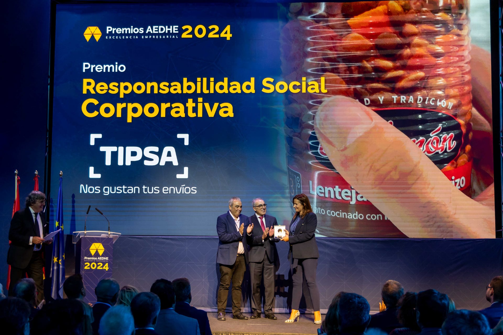 TIPSA premiada por su compromiso con la Responsabilidad Social Corporativa en los Premios a la Excelencia Empresarial de AEDHE