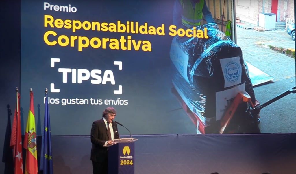 TIPSA premiada por su compromiso con la Responsabilidad Social Corporativa en los Premios a la Excelencia Empresarial de AEDHE